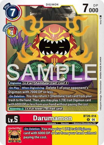 Darumamon BT26-014 R Timeless Bonds Digimon card
