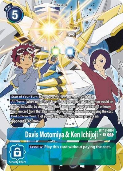 Davis Motomiya and Ken Ichijoji Alternate Art BT17-084 R Secret Crisis Digimon card