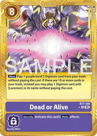 Dead or Alive Gold Border BT7-109 R Advanced Booster Digimon Generation Digimon card
