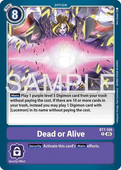 Dead or Alive Reprint BT7-109 R Advanced Booster Digimon Generation Digimon card