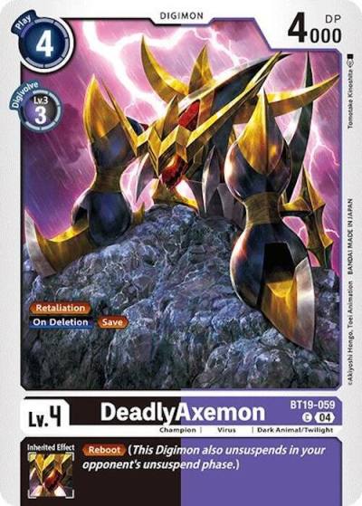 DeadlyAxemon BT19-059 C Release Special Booster 2.0 Digimon card