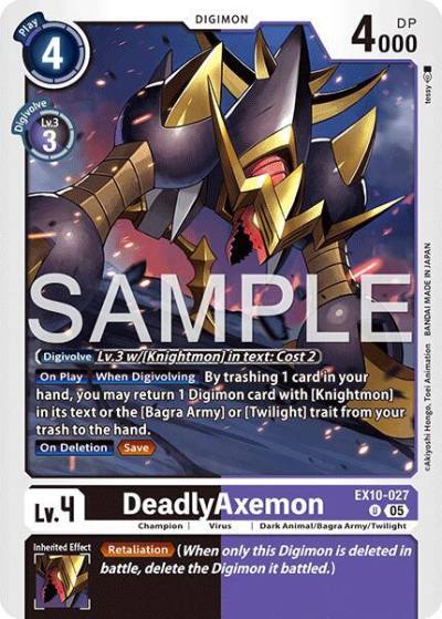 DeadlyAxemon EX10-027 U Sinister Order Digimon card