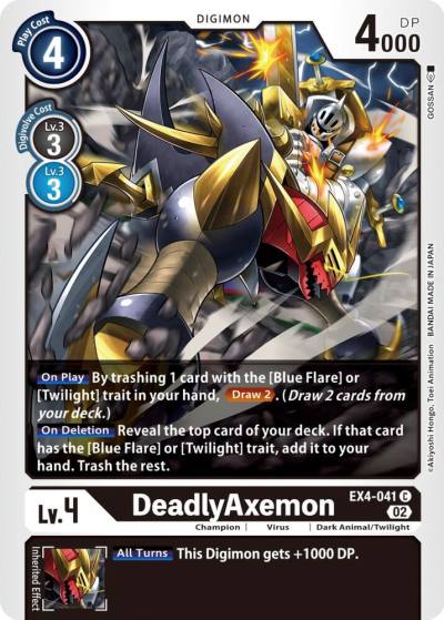 DeadlyAxemon EX4-041 C Alternative Being Booster Digimon card