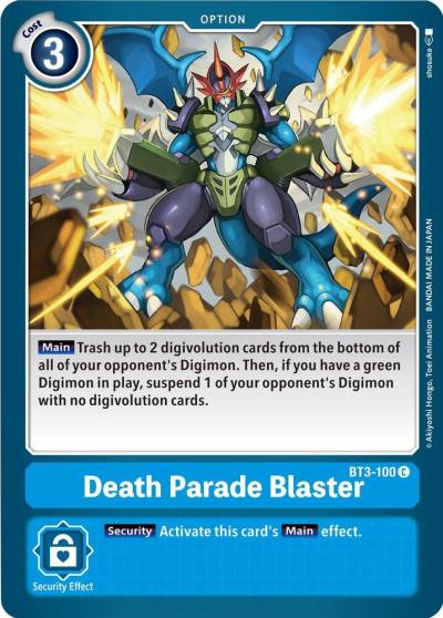 Death Parade Blaster BT3-100 C Release Special Booster 1.5 Digimon card