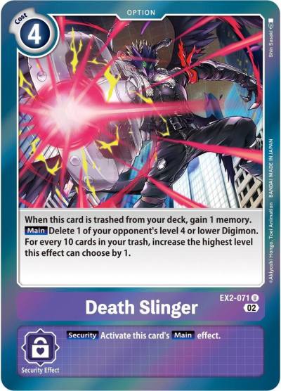 Death Slinger Alternate Art EX2-071 Starter Deck 14: Beelzemon Advanced Deck Set Digimon card