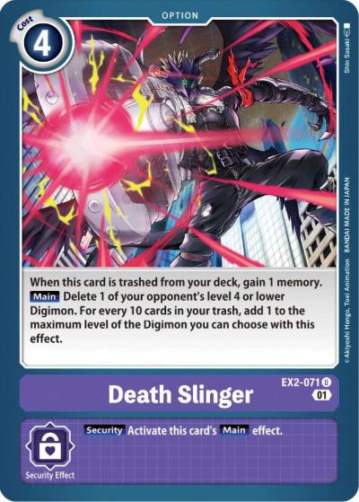 Death Slinger EX2-071 U Digital Hazard Digimon card