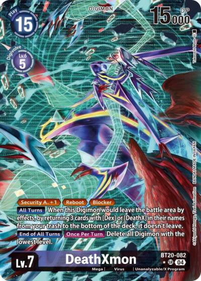 DeathXmon Alternate Art BT20-082 SR Release Special Booster 2.5 Digimon card