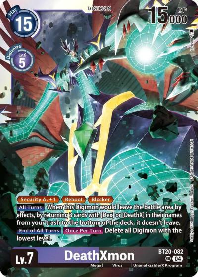 DeathXmon BT20-082 SR Release Special Booster 2.5 Digimon card