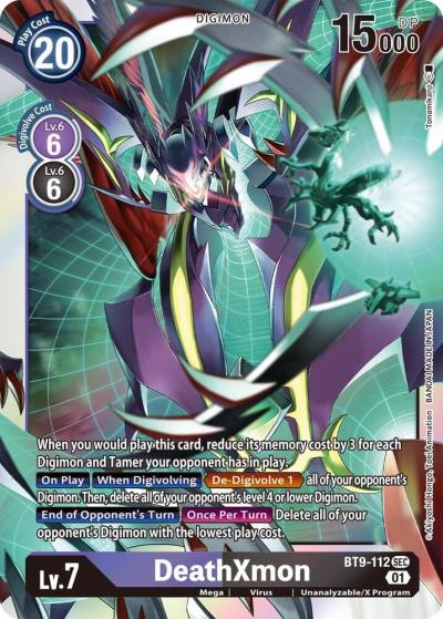DeathXmon BT9-112 SEC X Record Digimon card