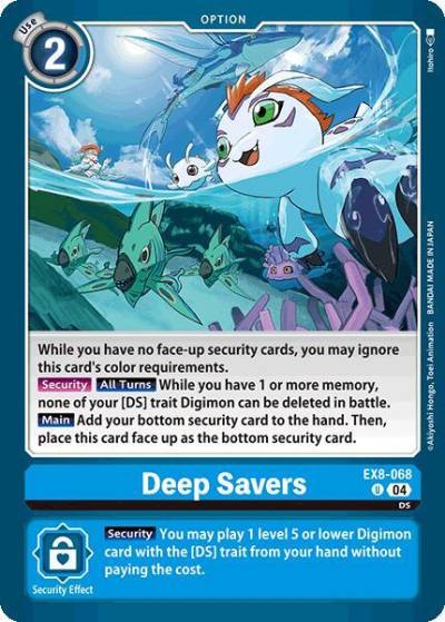Deep Savers EX8-068 U Chain of Liberation Digimon card
