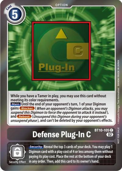 Defense Plug In C Event Pack 4 BT10-105 C Xros Encounter Digimon card