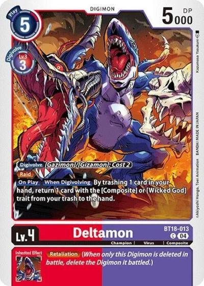 Deltamon BT18-013 C Release Special Booster 2.0 Digimon card