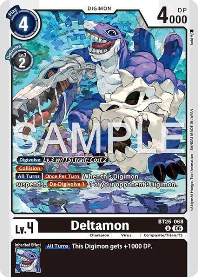 Deltamon BT25-068 U Dual Revolution Digimon card