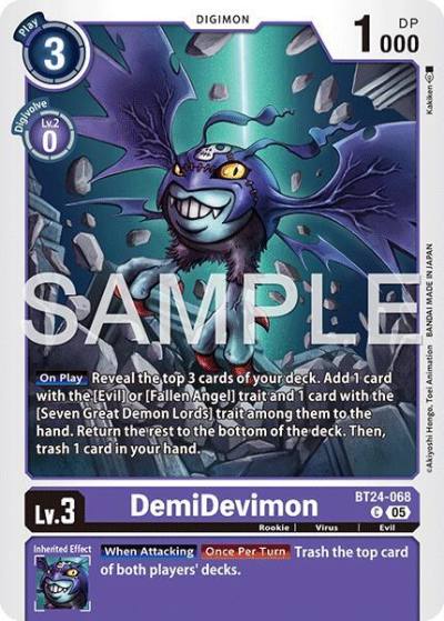 DemiDevimon BT24-068 C Time Stranger Digimon card