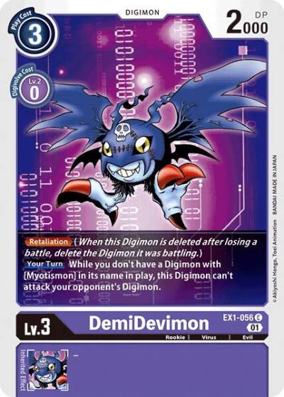 DemiDevimon EX1-056 C Classic Collection Digimon card