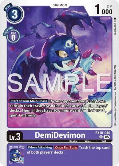 DemiDevimon EX10-040 C Sinister Order Digimon card