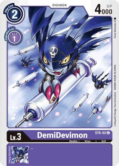 DemiDevimon ST6-02 C Starter Deck 06: Venomous Violet Digimon card