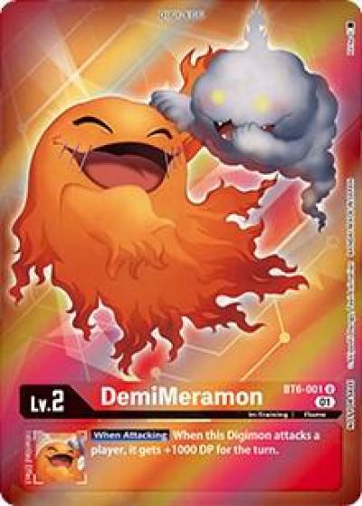 DemiMeramon Box Topper BT6-001 U Double Diamond Digimon card