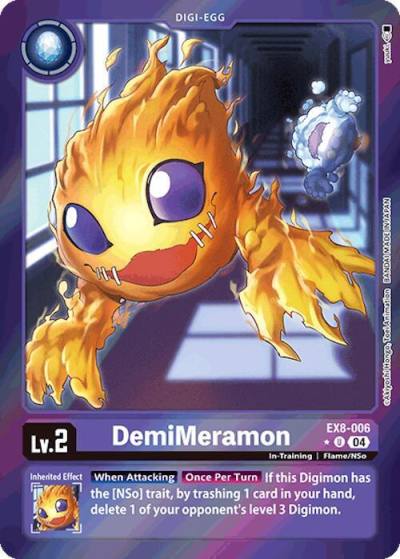 DemiMeramon Limited Foil EX8-006 U Chain of Liberation Digimon card