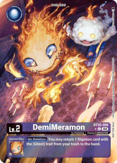 DemiMeramon Release Special Booster 25 Box Promotion Pack BT20-006 C Release Special Booster 2.5 Digimon card