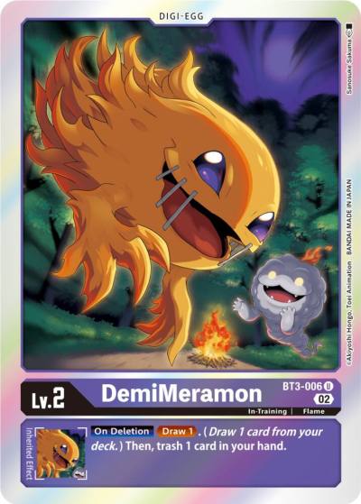 DemiMeramon Resurgence Booster Reprint BT3-006 U Resurgence Booster Digimon card
