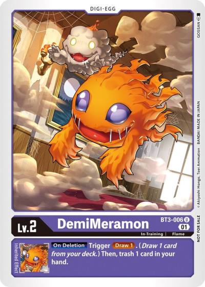 DemiMeramon Winner Pack New Awakening BT3-006 U Release Special Booster 1.0 Digimon card