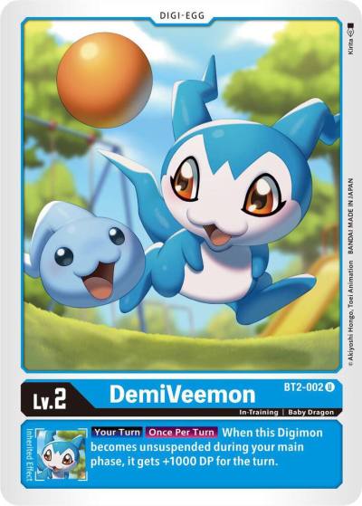 DemiVeemon BT2-002 U Release Special Booster 1.5 Digimon card