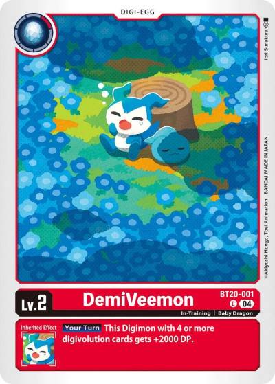 DemiVeemon BT20-001 C Release Special Booster 2.5 Digimon card