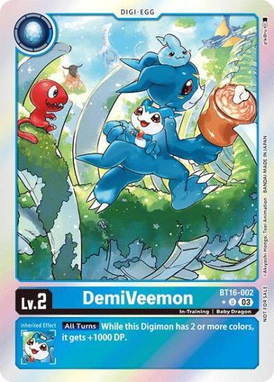 DemiVeemon Box Promotion Pack Beginning Observer BT16-002 U Beginning Observer Digimon card