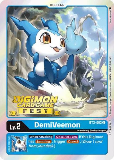 DemiVeemon Digimon Card Game Fest 2022 BT3-002 U Release Special Booster 1.0 Digimon card
