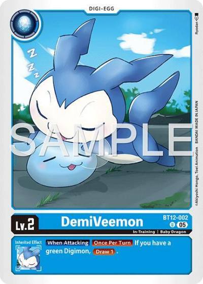 DemiVeemon Reprint BT12-002 U Advanced Booster Digimon Generation Digimon card