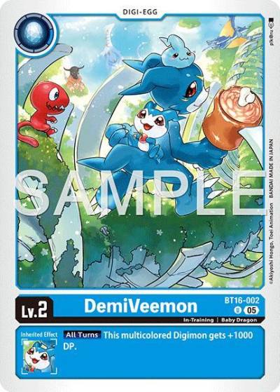 DemiVeemon Reprint BT16-002 U Advanced Booster Digimon Generation Digimon card