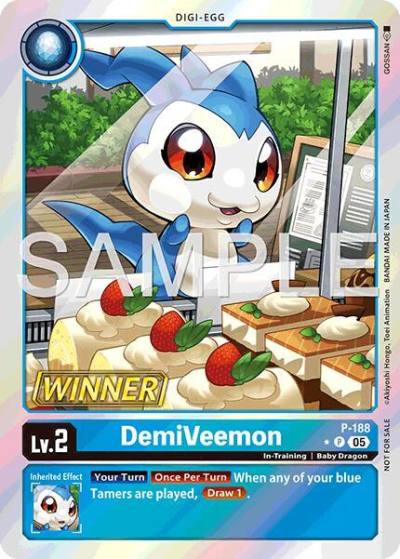 DemiVeemon Store Tournament 2025 Vol3 Winner Pack P-188 P Digimon Promotion Cards Digimon card