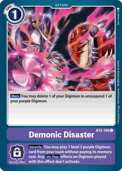 Demonic Disaster BT5-106 C Battle of Omni Digimon card