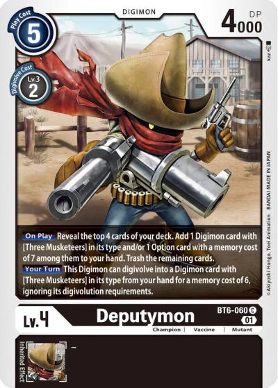 Deputymon BT6-060 C Double Diamond Digimon card