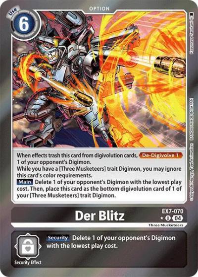 Der Blitz Foil EX7-070 U Digimon LIBERATOR Digimon card