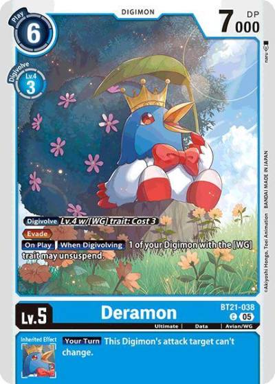Deramon BT21-038 C World Convergence Digimon card