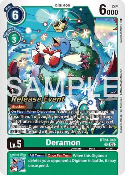 Deramon BT24-048 R Time Stranger Release Event Cards Digimon card