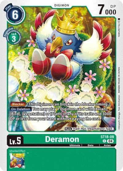 Deramon ST18-09 C Starter Deck 18: Guardian Vortex Digimon card