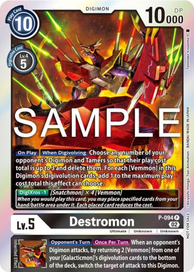 Destromon 3rd Anniversary Update Pack P-094 P Digimon Promotion Cards Digimon card