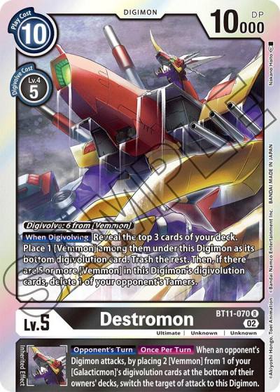 Destromon BT11-070 R Dimensional Phase Digimon card