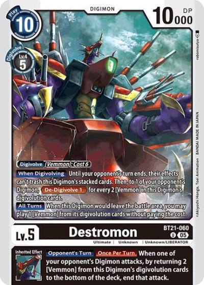 Destromon BT21-060 U World Convergence Digimon card