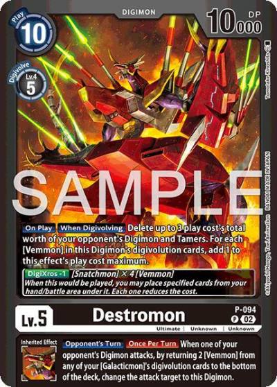 Destromon P-094 P Limited Card Pack -Billion Bullet- Digimon card
