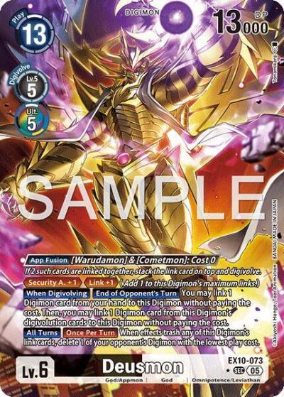 Deusmon Alternate Art EX10-073 SEC Sinister Order Digimon card