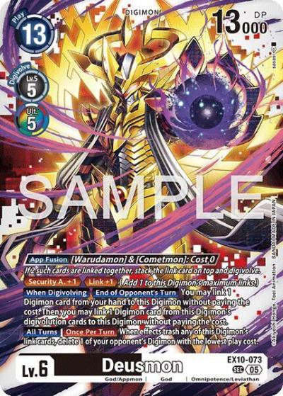 Deusmon EX10-073 SEC Sinister Order Digimon card