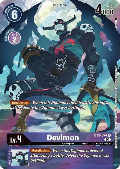 Devimon 1 Year Anniversary Box Topper BT2-074 U Release Special Booster 1.0 Digimon card