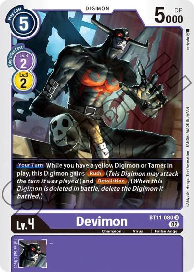 Devimon BT11-080 U Dimensional Phase Digimon card