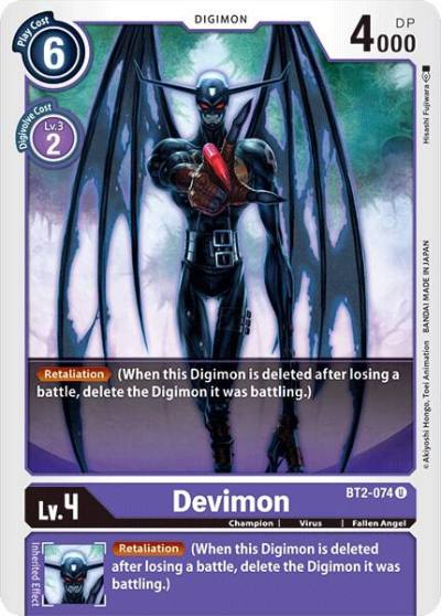 Devimon BT2-074 U Release Special Booster 1.0 Digimon card
