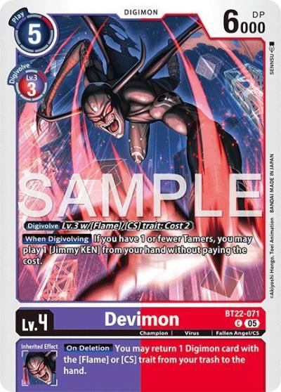 Devimon BT22-071 C Cyber Eden Digimon card