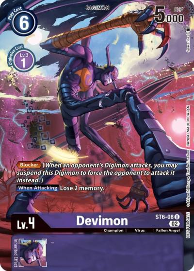 Devimon Digimon Illustration Competition Pack 2022 ST6-08 U Dimensional Phase Digimon card